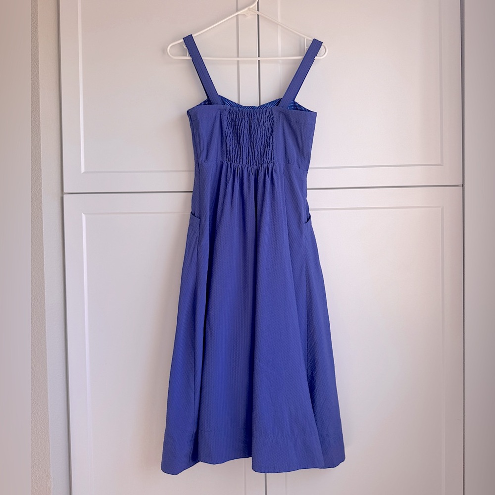 Anthology Maeve Blue Midi Sundress Size 0 Adjustable Straps Pockets - Picture 4 of 8